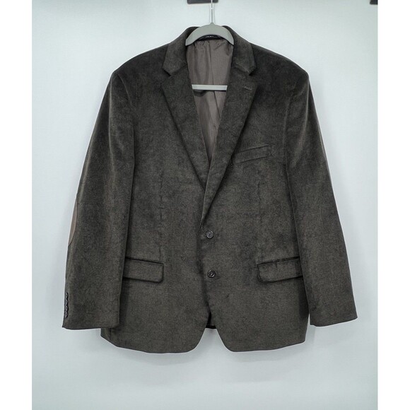 Chaps Brown Corduroy Sport Coat Blazer Mens Size 46R Elbow Patch Academia Preppy - Picture 1 of 16